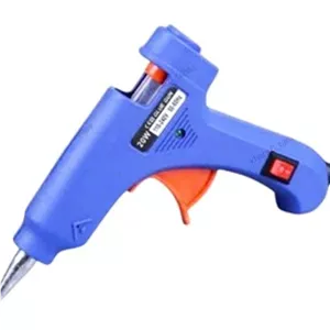 تفنگ چسب حرارتی مدل HOT MELT GLUE GUN HSL-217کلید دار 20 وات با 12 عدد چسب حرارتی
