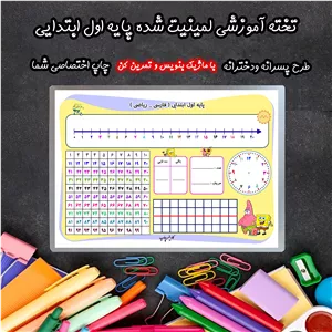 تخته آموزشی پایه اول طرح باب اسفنجی.با چاپ اختصاصی شما