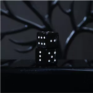 تاس  شاخ گاومیش مشکی اصل تراش دست 6گرمی (14میل)