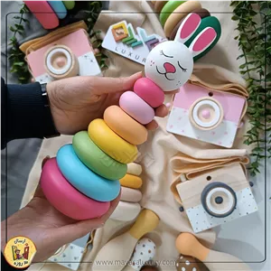 اکسسوری و اسباب بازی چوبی هرم هوش مدل خرگوش MKT20