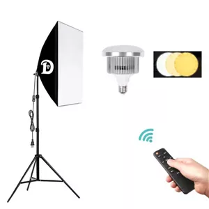 کیت تک شاخه ویدیو لامپ video lamp kit with softbox با گارانتی (مناسب عکاسی ، فیلمبرداری ، تولید محتوا ، پوشاک...)