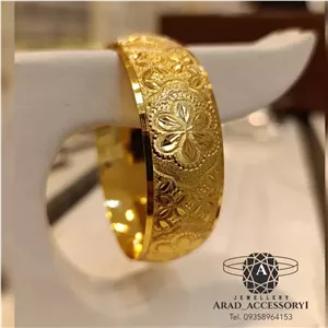 النگو تک پوش برنجی آب طلا1