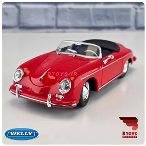 ماکت پورشه 356 آ اسپیداستر قرمز ویلی(Porsche 356A Speedster welly)
