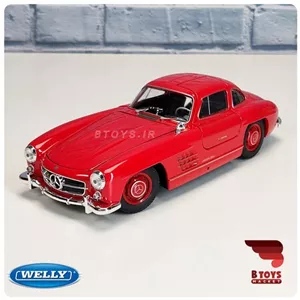 ماکت مرسدس بنز 300 اس ال قرمز ویلی(Mercedes benz 300sl welly) 