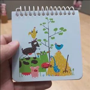 دفترچه یادداشت 80برگ دفترچه مربعی سیم از بالا 