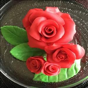 ابزار تزیین فوندانت به گز مدل ست گل رز مجموعه 5 عددی