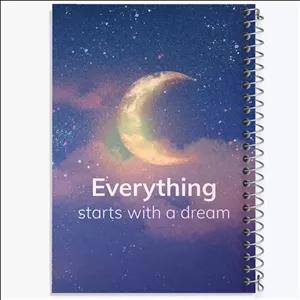 دفتر نقطه ای 50 برگ خندالو طرح Everything Starts With A Dream کد N2332