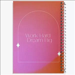 دفتر نقطه ای 50 برگ خندالو طرح Work Hard Dream Big کد N2347