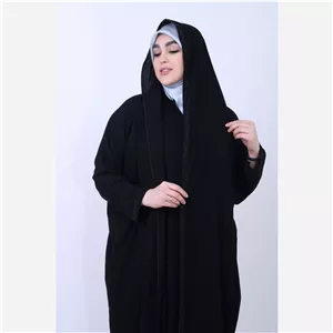 چادر شالدار نگین بانوی عمارت - شال متصل و نگینکاری ظریف - مناسب روزمره و اداری