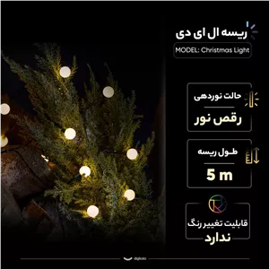 ریسه ال ای دی کد Christmas Light طول 5 متر 26X