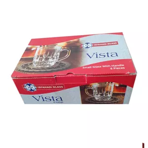فنجان شیشه و بلور اصفهان مدل ویستا بسته 6 عددی ارسال پس کرایه