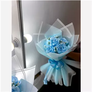 دسته گل ربانی آبی آسمونی (پس کرایه) 