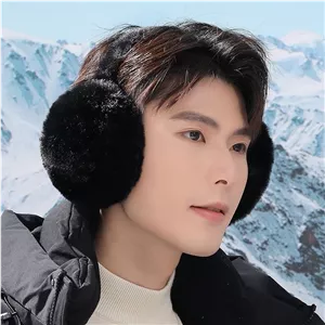 گوشبند تاشو خزدار مشکی مدل زمستانی اعلا 