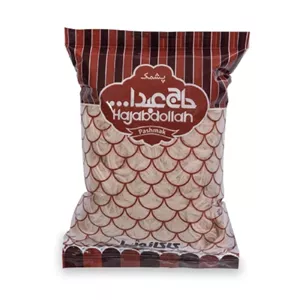 پشمک الیافی کاکائویی حاج عبدالله وزن 180 گرم