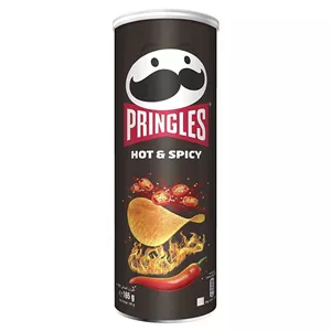 چیپس تند و آتشی پرینگلز Pringles مدل Hot & Spicy حجم 165 گرم