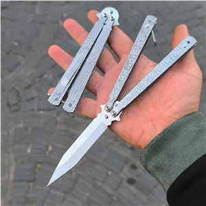 چاقو پروانه ای نقره ای 
