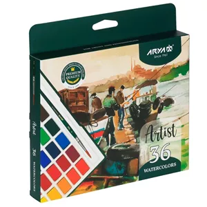 آبرنگ 36 رنگ آریا مدل حرفه ای کد 5603