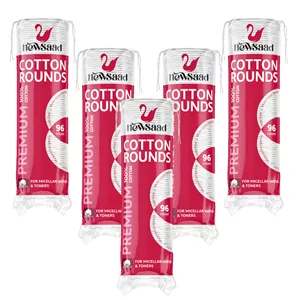 پد پاککننده آرایش صورت نیوساد مدل Cotton-Rounds پنج بسته 96 عددی ZTA