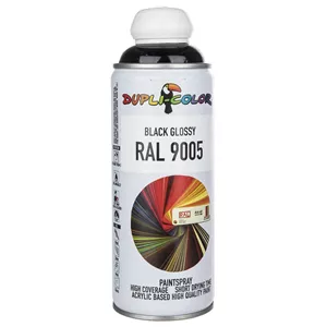 اسپری رنگ مشکی براق دوپلی کالر مدل RAL 9005 حجم 400 میلی لیتر S4R