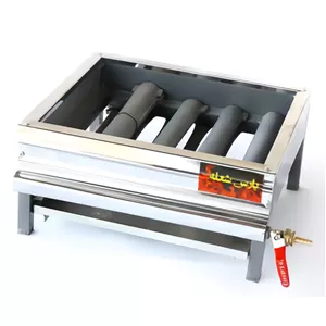 کباب پز گازی استیل متوسط 9 شعله (60 س) (پس کرایه)