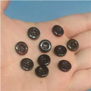 دگمه پیراهن مردانه چهارسوراخ مشکی 10 عدد