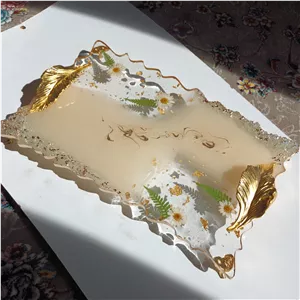 سینی پذیرایی دستساز رزینی