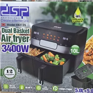 سرخ کن بدون روغن رژیمی دوقلو dsp حرارت دهی 360درجه (پس کرایه)