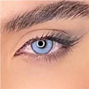 لنز چشم طبی رنگی آیس کالر  radin sky سری دیاموند ( رنگ آبی یخی دور دار )