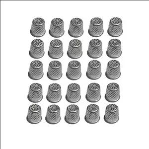 انگشتانه خیاطی نقره ای (بسته 25 عددی)(عمده)