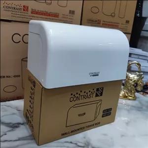 پایه رول دستمال کاغذی دیواری سایز بزرگ برند کنتراست نو آکبند رنگ زیبا و شکیل و پرطرفدار سفید مدل تمام پوشیده کد 27