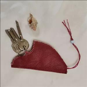 جا کلیدی چرم سبک و شیک محافظ خوب کلیدها، آجری رنگ