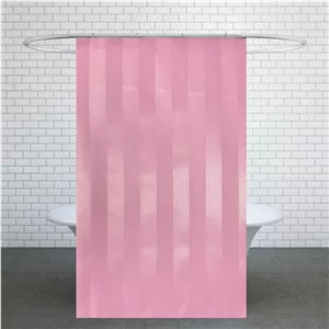 پرده حمام مدل راه راه سایز 180x200 سانتی متر جنس ضد آب دارای گیره ی آویز رنگبندی بدون میله 
