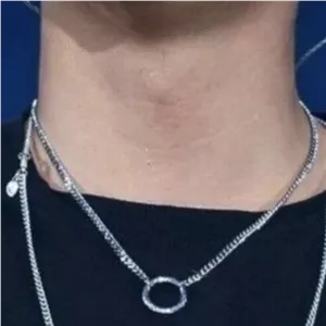 گردنبند حلقه رینگی با زنجیر کارتیر