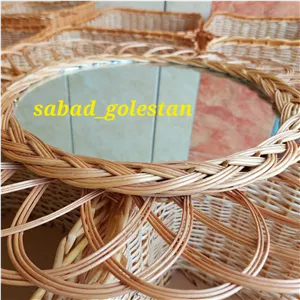 آینه حصیری گیس باف