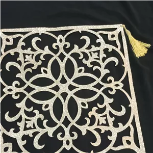 رانرورومیزی شاین کاردست رومیزی سایز40در40به رنگهای طلایی ونقره ای