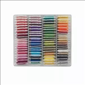 نخ گلدوزی طرح بوبین دار برند آیرو کد BO80A مجموعه 80 عددی (طول حدود 4 متر)