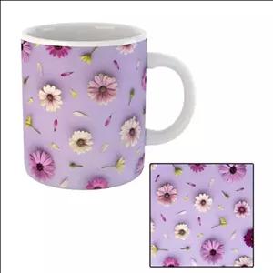 ماگ مدل گل بابونه کد MU-445 به همراه زیر لیوانی 