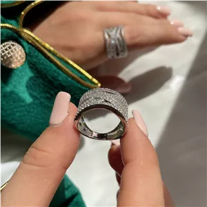 انگشتر جواهری نگین باگت 