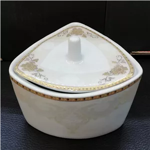 قندان چینی پردیس طرح کاژین طلایی 