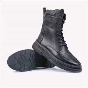 بوت ساق دار تمام چرم شمس مدل سوبارو3 تبریز بازیره لاستیک باکیفیت