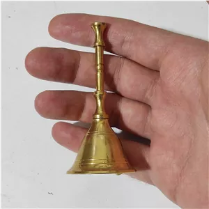 زنگوله رو میزی تمام برنجی ( برنز ) هندی با سطح کیفیتی درجه یک و قابل شستشو بدون تغییر رنگ بسیار زیبا و مناسب استفاده