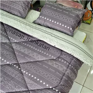 ست لحاف دو نفره کتان طرح قاصدک3 درجه یک مناسب تخت های 160و 180 