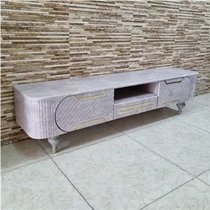 میز تلویزیون شبستان مدل 1027 رنگ بتنی
