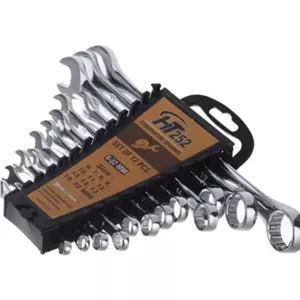 مجموعه 12 عددی آچار یکسر تخت یکسر رینگی اچ تی مدل HT-250\n