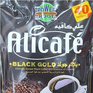 قهوه تلخ علی کافه بلک اصل وارداتی40 تایی گلد مستقیم از دبی