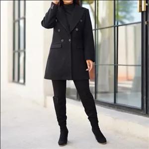 پالتو زنانه کتی آستر دار فوتر ترک سایز 42 تا 52 مدل ژاکلین