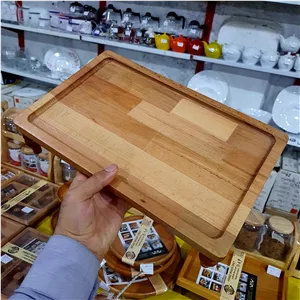 سینی چوبی پایه دار رایز با چوب راش گرجستانی کد 11064