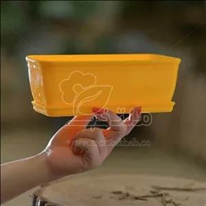  گلدان پلاستیکی مستطیل مدل 2020 طول 20 سانتیمتر (رنگبندی)