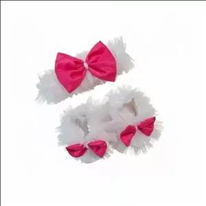 هد وپاپوش پاپیونی صورتی 