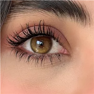 لنز زیبای طبی سالانه لاکچری هیزل یونیک Unique Natural Hazel قهوه ای دور دار